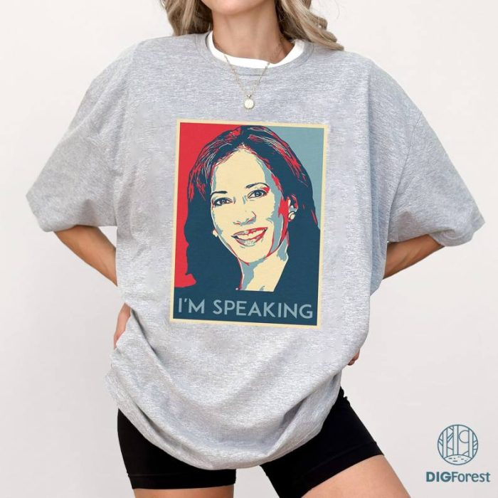 Kamala Harris Poster Shirt, I'm Speaking Shirt, President Day Shirt, Kamala Harris Shirt, Biden Harris 2024, Kamala For The People Png, Digital Download