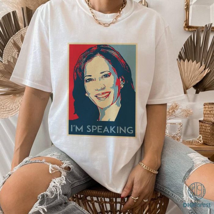 Kamala Harris Poster Shirt, I'm Speaking Shirt, President Day Shirt, Kamala Harris Shirt, Biden Harris 2024, Kamala For The People Png, Digital Download