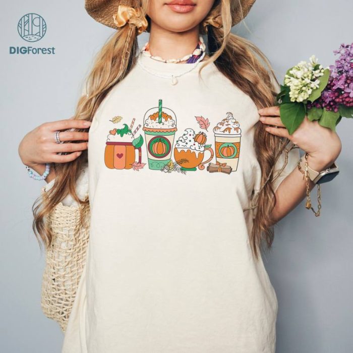 Pumpkin Spice Latte Shirt, Fall Coffee Shirt, Pumpkin Spice Shirt, Halloween Coffee Png, Fall Shirt, Halloween Spice Latte Png, Sublimation Design