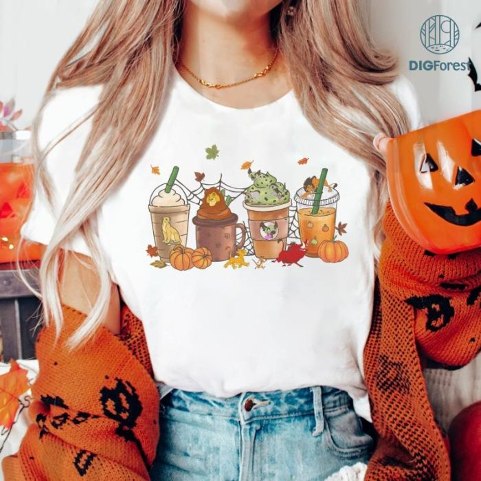 Disney Lion King Latte Coffee Shirt, Disneyland Halloween Coffee Tee, Trick Or Treat Shirts, Fall Pumpkin Spice Halloween Shirts, Coffee Lover Gift