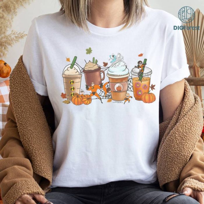 Disney Halloween Incredibles Coffee Shirt, Disneyland Halloween Coffee Tee, Trick Or Treat Shirts, Fall Pumpkin Spice Halloween Shirts, Coffee Lover Gift