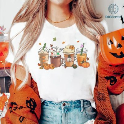 Disney Halloween Ducktale Coffee Sweatshirt, Fall Coffee Pumpkin Shirt, Comfort Colors Halloween Shirt, Fall Shirt, Retro Halloween Shirt, Pumpkin Shirt