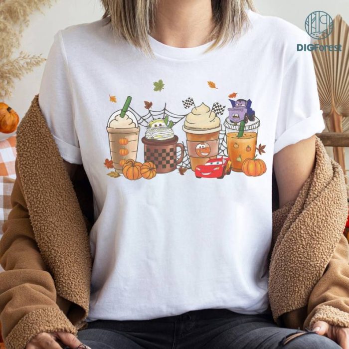 Disney Cars Halloween Coffee Shirt,Cars Movie Halloween Shirt, Disneyland Halloween, Halloween Party, Halloween Coffee Lover Gift, Pumpkin Shirt