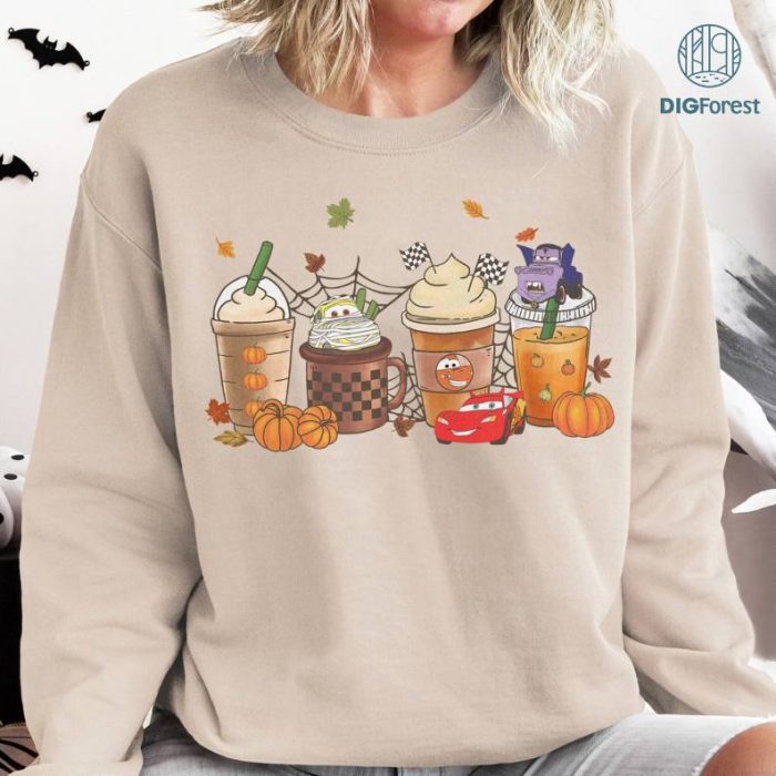 Disney Cars Halloween Coffee Shirt,Cars Movie Halloween Shirt, Disneyland Halloween, Halloween Party, Halloween Coffee Lover Gift, Pumpkin Shirt