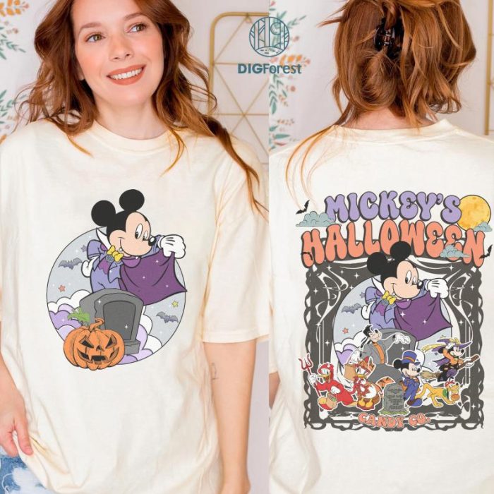 Disney Mickey's Halloween Shirt, Disneyland Halloween Shirt, Mickey and Friends Clipart, Disneyland Sublimation Shirt, Halloween Party Shirt, Spooky Vibes