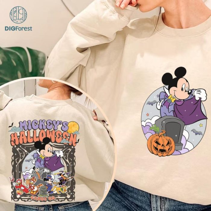 Disney Mickey's Halloween Shirt, Disneyland Halloween Shirt, Mickey and Friends Clipart, Disneyland Sublimation Shirt, Halloween Party Shirt, Spooky Vibes