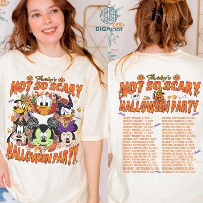 Disney Mickey's Not So Scary Halloween Party Shirt, Disneyland Halloween Shirt, Mickey and Friends Sublimation Shirt, Spooky Season Shirt, Halloween Shirt