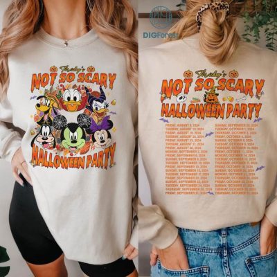Disney Mickey's Not So Scary Halloween Party Shirt, Disneyland Halloween Shirt, Mickey and Friends Sublimation Shirt, Spooky Season Shirt, Halloween Shirt