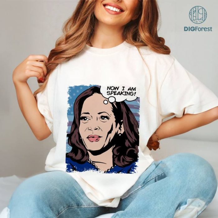 Kamala Harris Now I Am Speaking Shirt, Kamala Harris Shirt, Harris 2024 Shirt, Election 2024 Harris Tshirt, Kamala Harris for President Shirt