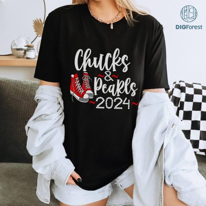 Kamala Chucks and Pearls Shirt, Kamala Harris President Shirt, I'm with Her, Kamala 2024 Shirt, Kamala Harris Download, Kam Harris 2024, Digital Download