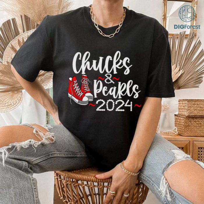 Kamala Chucks and Pearls Shirt, Kamala Harris President Shirt, I'm with Her, Kamala 2024 Shirt, Kamala Harris Download, Kam Harris 2024, Digital Download