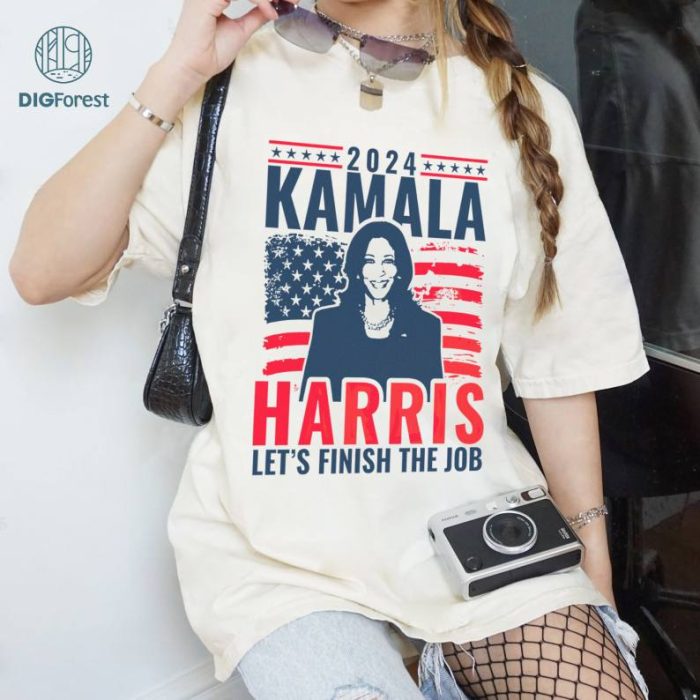 Kamala Harris Let's Finish The Job Shirt, Kamala Harris For President 2024 Shirt, Women Power Shirt, Equal Right Shirt, 2024 Election Shirt