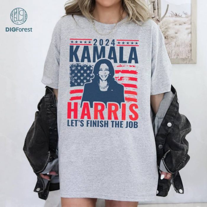 Kamala Harris Let's Finish The Job Shirt, Kamala Harris For President 2024 Shirt, Women Power Shirt, Equal Right Shirt, 2024 Election Shirt