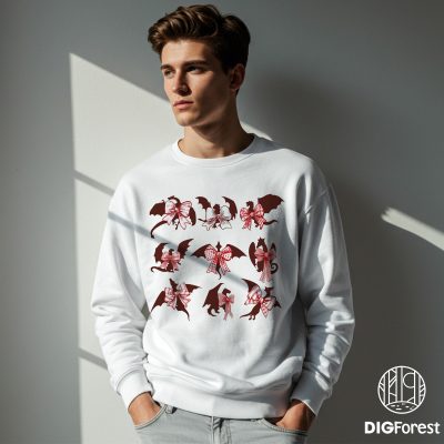 Vintage Dragons Coquette Bows Shirt – Bookish Fantasy Tee for Dragon & Book Lovers