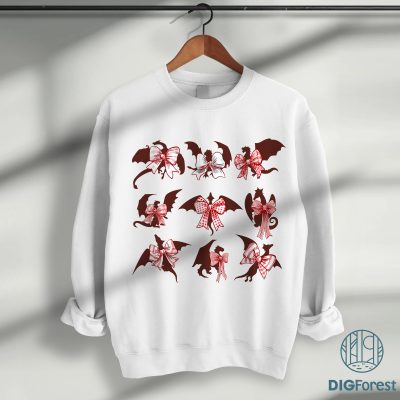 Vintage Dragons Coquette Bows Shirt – Bookish Fantasy Tee for Dragon & Book Lovers