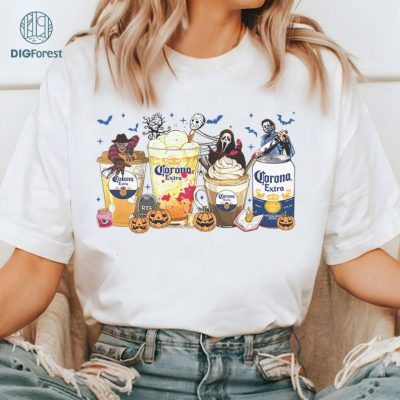 Horror Character Halloween Corona Extra Shirt, Halloween Friends Shirt, Horror Movie Shirt, Horror Characters Shirt, Halloween Movie Killers Shirt, Beer Shirt Horror Character Halloween Corona Extra Shirt, Halloween Friends Shirt, Horror Movie Shirt, Horror Characters Shirt, Halloween Movie Killers Shirt, Beer Shirt