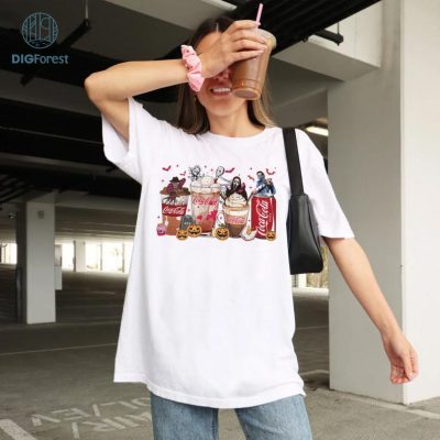 Horror Character Halloween CoCa Cola Shirt, Halloween Friends Shirt, Horror Movie Shirt, Horror Characters Shirt, Halloween Movie Killers Shirt, Soda Shirt