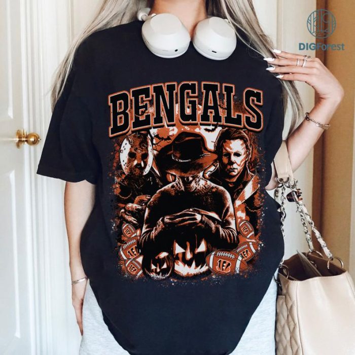 Halloween Horror Cincinnati Bengals Football Team Shirt, Friends Killers Halloween Shirt, Horror Halloween Shirt, Scary Halloween Shirt, Cincinnati Bengals Shirt