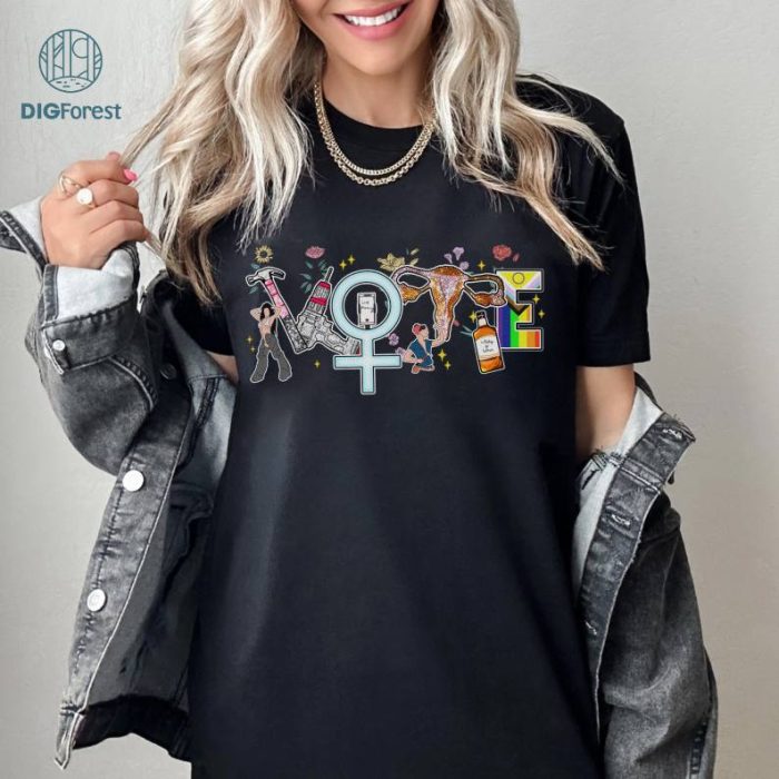 Kamala Harris 2024 VOTE Because Empowered Women Empower Women Shirt, 1st Female President For The People Shirt