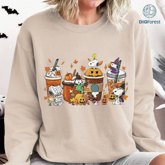 Snoopy Halloween Coffee Sweatshirt, Halloween Shirts, Trick or Treat, Disney Halloween Shirt, Halloween Coffee Shirt, Dog Shirt, Disney Trip Shirt