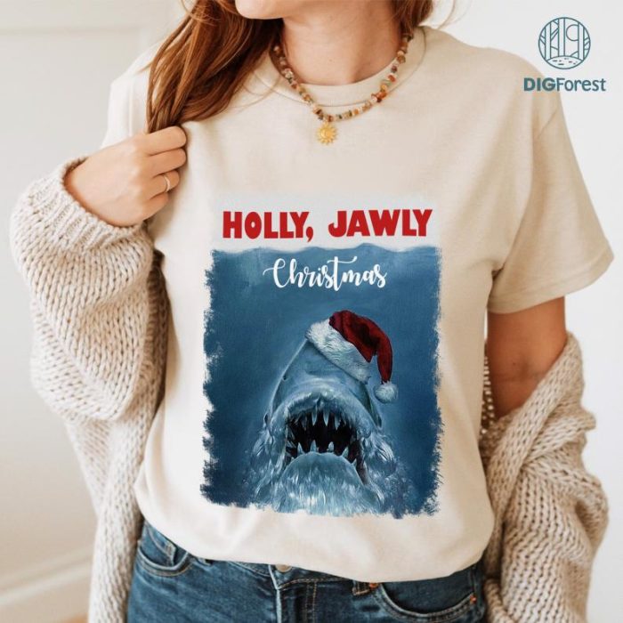 Jawly Christmas Shirt, Jaws Christmas sweatshirt, Jaws Horror Halloween Ugly sweatshirt Shirt, Shark Christmas Sweatshirt, Christmas Gift