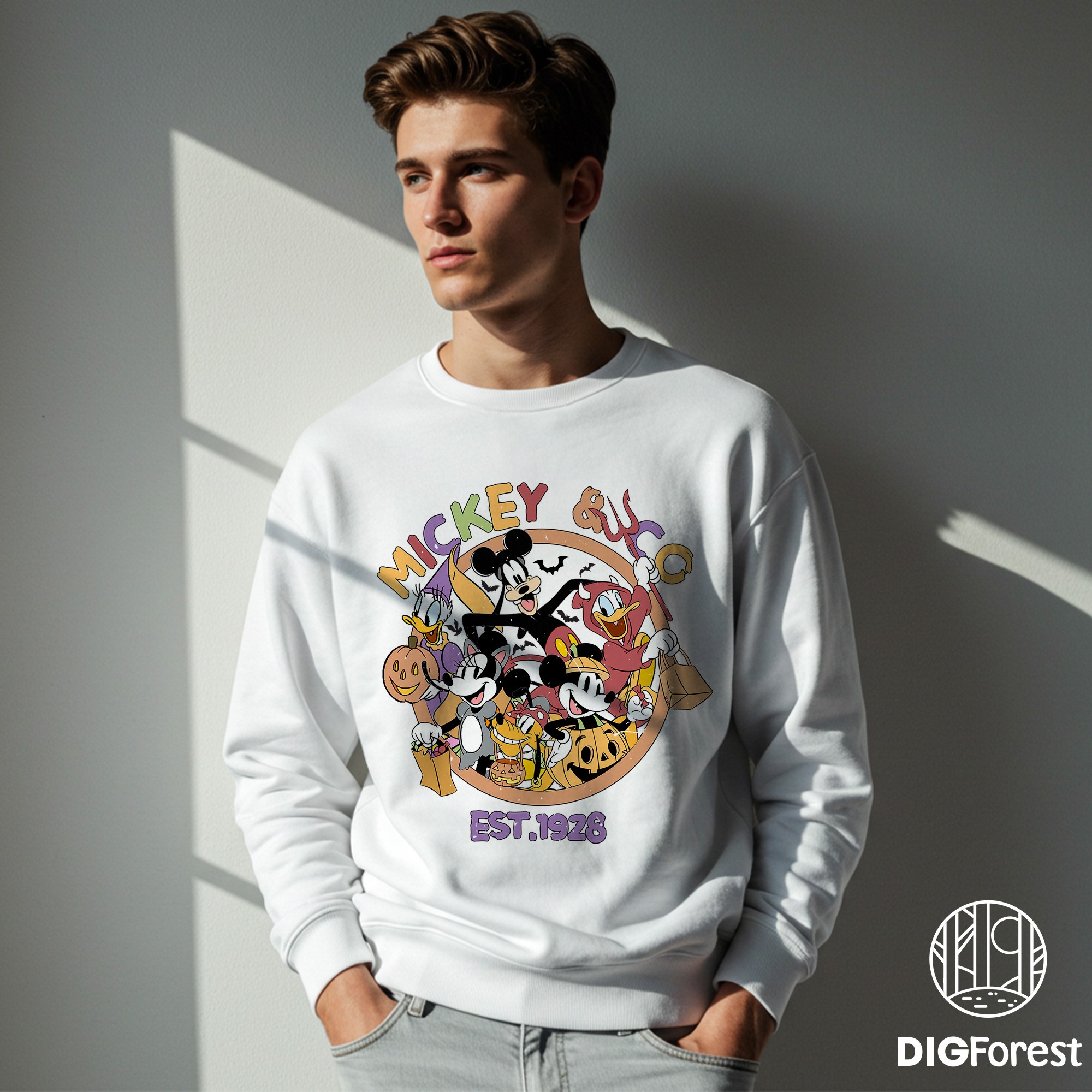 Vintage Disney Mickey & Co 1928 Halloween Shirt – Retro Mickey & Friends Trip Tee, Family Matching Disney Shirts Vintage Disney Mickey & Co 1928 Halloween Shirt – Retro Mickey & Friends Trip Tee, Family Matching Disney Shirts