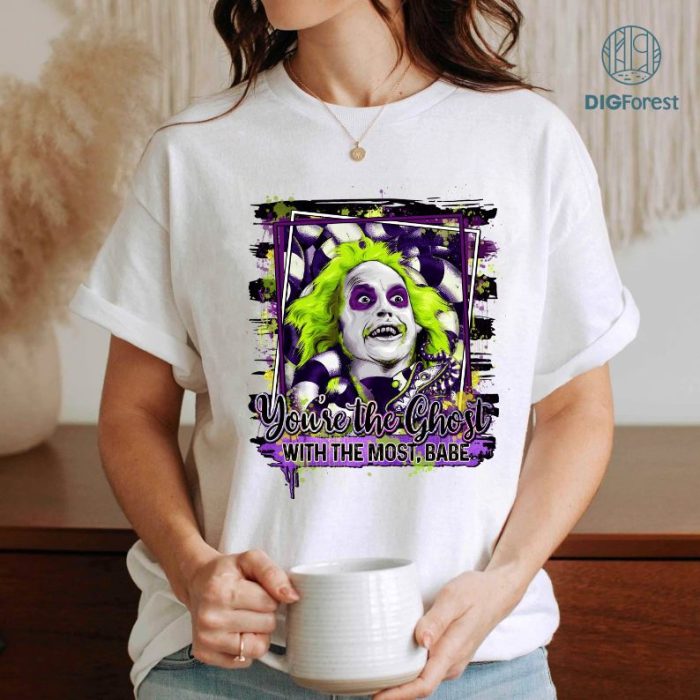 Beetle Juice Shirt, You’re the Ghost With The Most Babe Shirt, Beetlejuice Halloween Shirt, Vintage Halloween Movie Shirt, Beetejuice Gift, Halloween Party