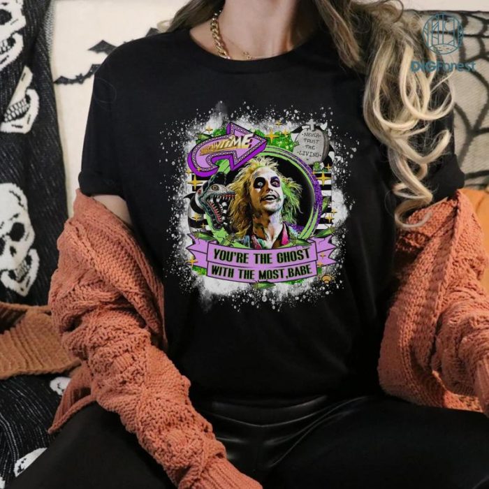 Beetlejuice Ghost With The Most Shirt, Tim Burton Shirt, Beetlejuice Shirt, Horror Shirt, Graphic Tees, Halloween Shirt, Halloween, Horror Halloween Shirt