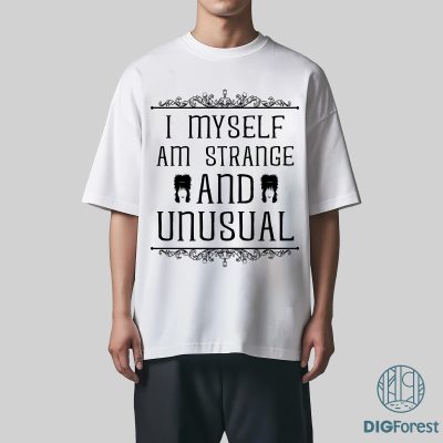 Myself Am Strange and Unusual T-Shirt – Lydia Deetz Beetlejuice Tee, Winona Ryder Gothic Horror Gift Shirt