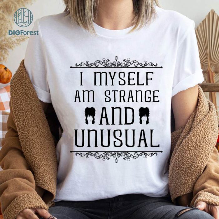 Myself Am Strange And Unusual Tshirt, Beetlejuice Shirt, Lydia Deetz T-shirt, Unusual Horror Shirt, Winona Ryder T-shirt, Gift For Gothic