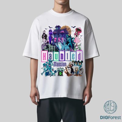 Haunted Mansion Mickey & Friends PNG, Disney Halloween Sublimation, Mickey’s Not-So-Scary Halloween Design