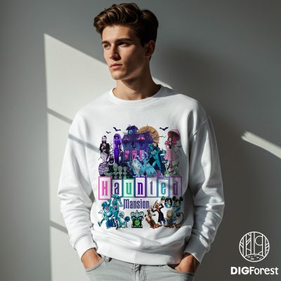 Haunted Mansion Mickey & Friends PNG, Disney Halloween Sublimation, Mickey’s Not-So-Scary Halloween Design