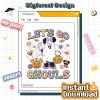 Minnie Ghost Halloween PNG, Let’s Go Ghouls Sublimation, Fall Trick or Treat Design Digital Download