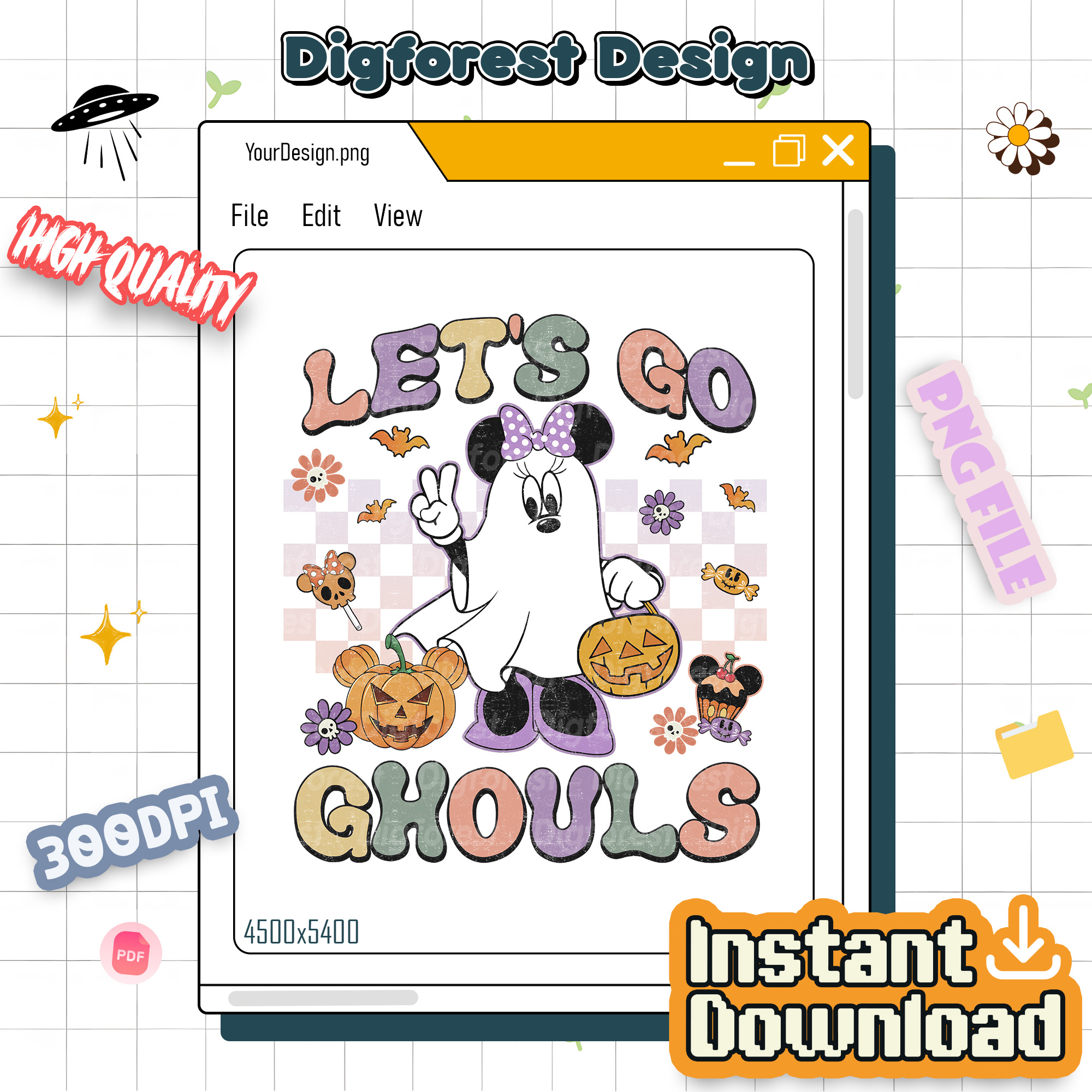 Minnie Ghost Halloween PNG, Let’s Go Ghouls Sublimation, Fall Trick or Treat Design Digital Download Minnie Ghost Halloween PNG, Let’s Go Ghouls Sublimation, Fall Trick or Treat Design Digital Download