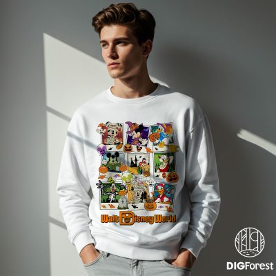 Disney Mickey & Friends Halloween 2025 PNG, Not-So-Scary Party Sublimation, Trick or Treat Design