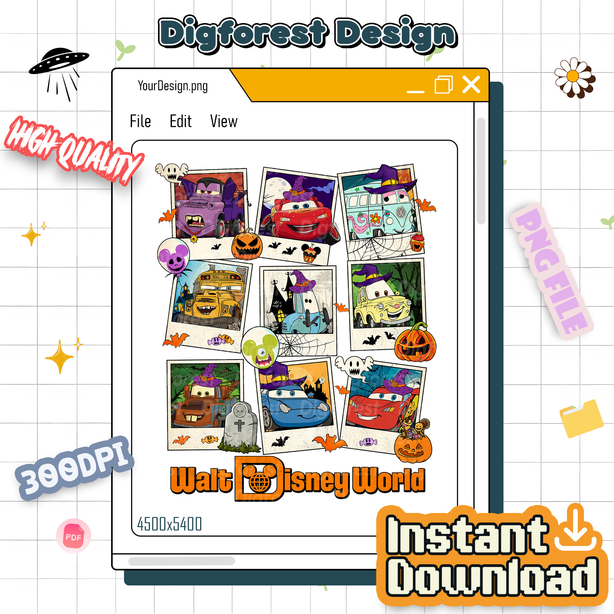 Cars McQueen Halloween PNG, Lightning McQueen Sublimation, Not-So-Scary Disney Halloween Design Cars McQueen Halloween PNG, Lightning McQueen Sublimation, Not-So-Scary Disney Halloween Design