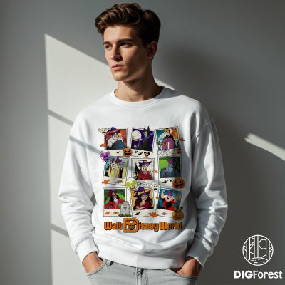 Disney Villains Halloween PNG, Ursula Maleficent Evil Queen Sublimation, Not-So-Scary Halloween Design