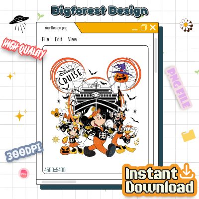 Disney Cruise Halloween PNG, Halloween on the High Seas 2024, Boo Bash Couple PNG, 25th Anniversary Design