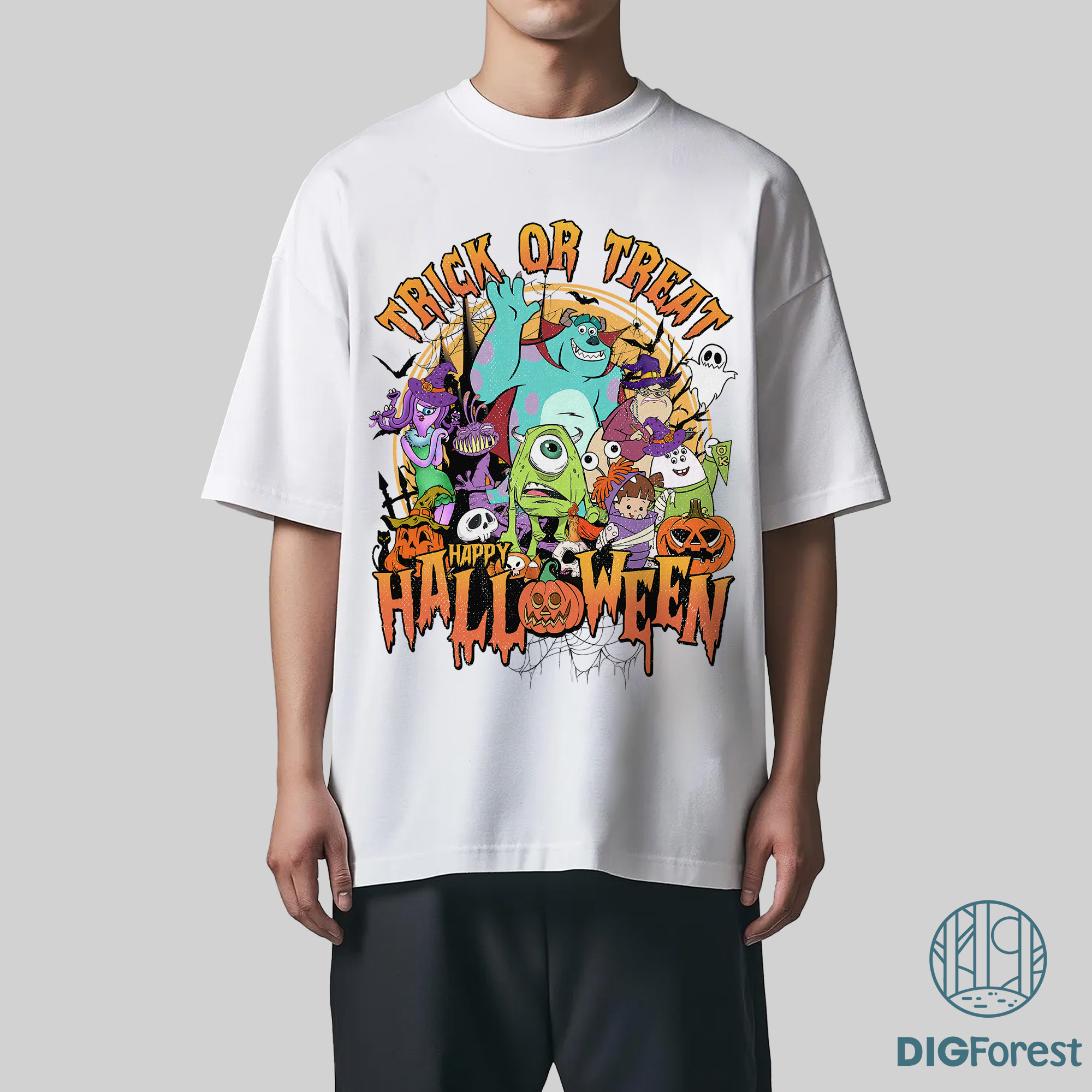 Monsters Inc Trick or Treat PNG, Mike Wazowski Halloween Design, Not-So-Scary Sublimation Monsters Inc Trick or Treat PNG, Mike Wazowski Halloween Design, Not-So-Scary Sublimation