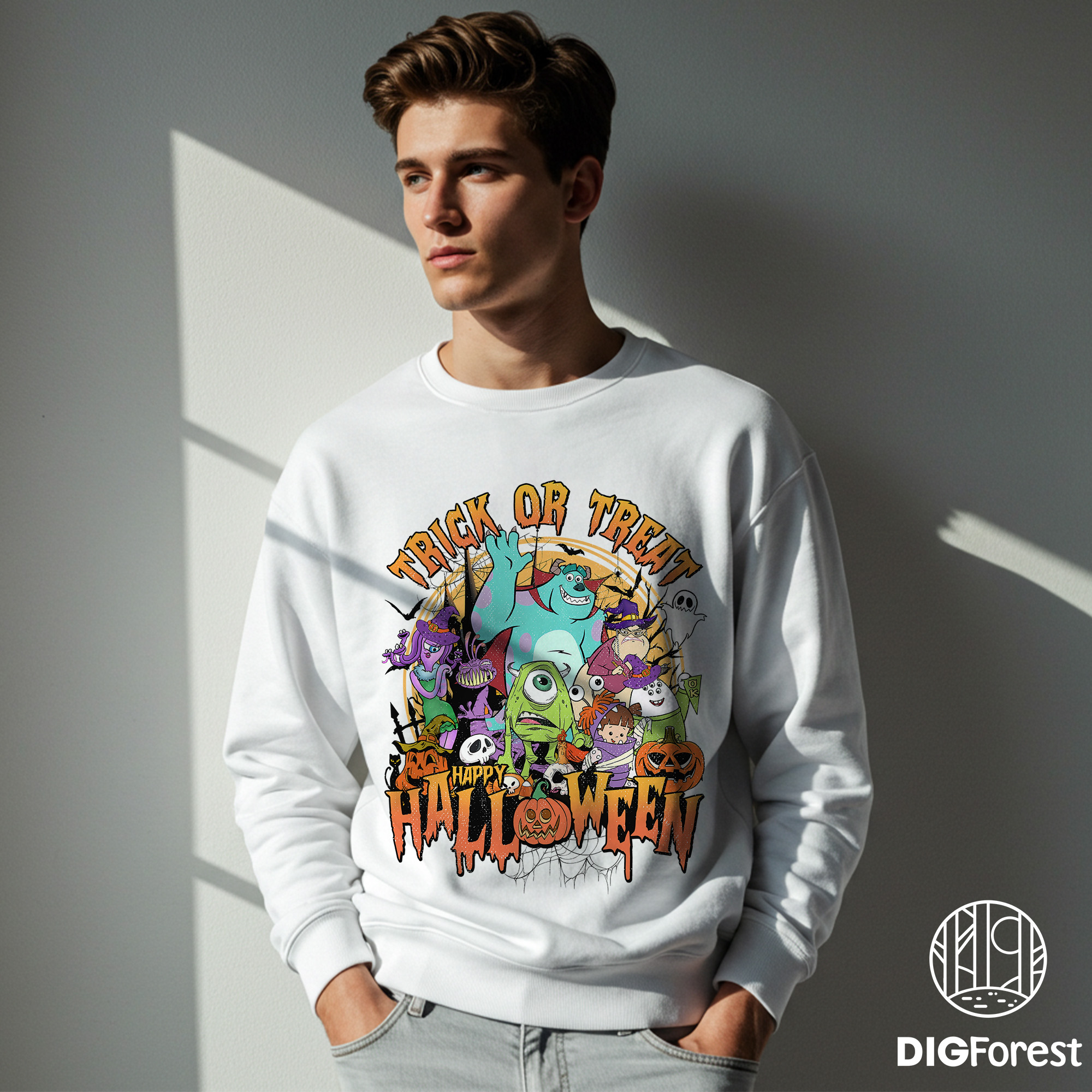 Monsters Inc Trick or Treat PNG, Mike Wazowski Halloween Design, Not-So-Scary Sublimation Monsters Inc Trick or Treat PNG, Mike Wazowski Halloween Design, Not-So-Scary Sublimation