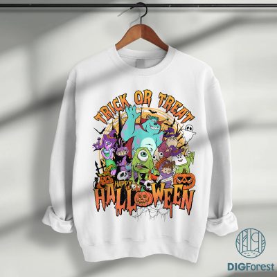 Monsters Inc Trick or Treat PNG, Mike Wazowski Halloween Design, Not-So-Scary Sublimation Monsters Inc Trick or Treat PNG, Mike Wazowski Halloween Design, Not-So-Scary Sublimation