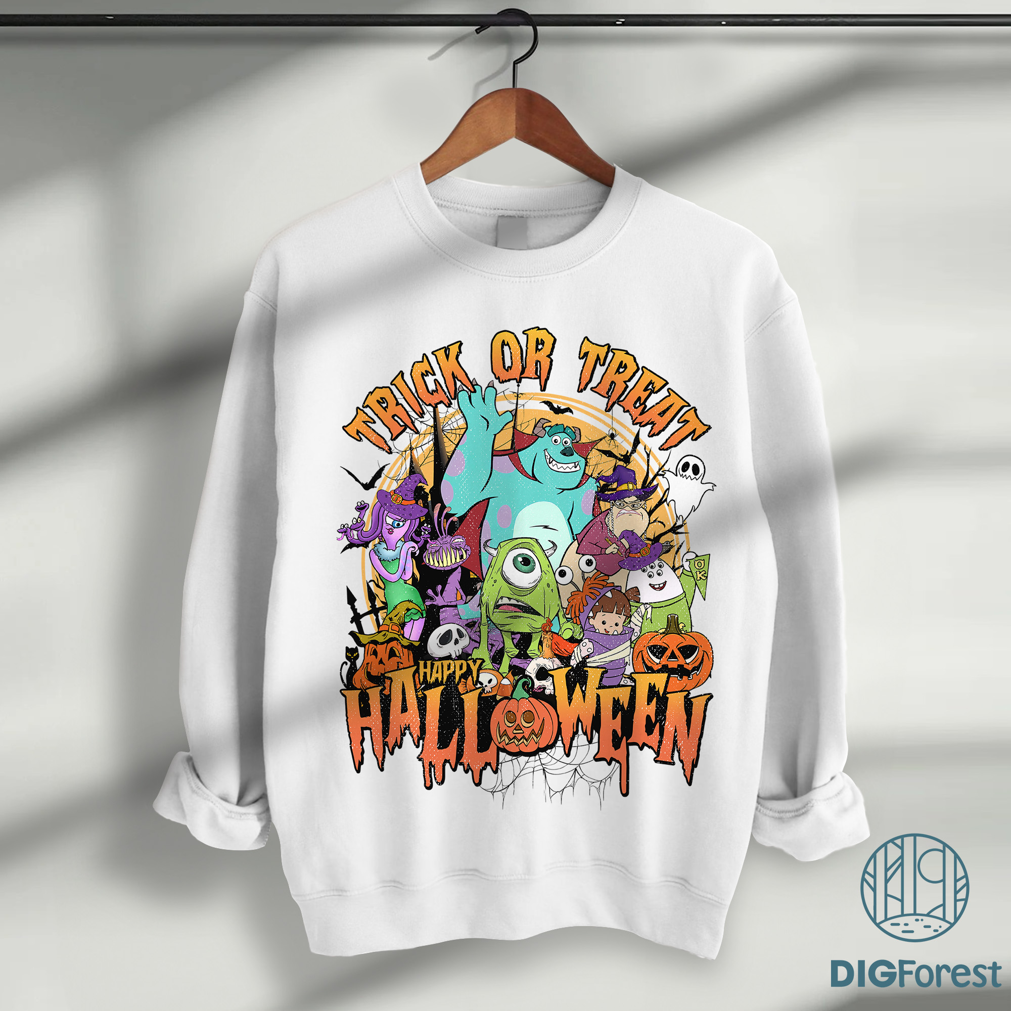 Monsters Inc Trick or Treat PNG, Mike Wazowski Halloween Design, Not-So-Scary Sublimation Monsters Inc Trick or Treat PNG, Mike Wazowski Halloween Design, Not-So-Scary Sublimation