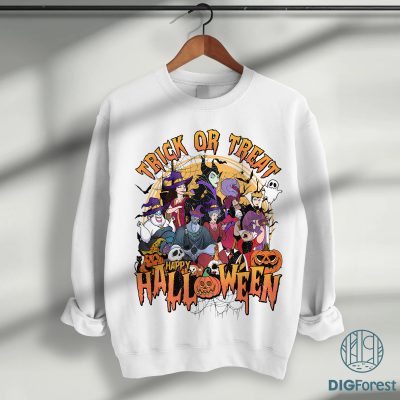 Disney Villains Trick or Treat PNG, Ursula Maleficent Evil Queen Design, Not-So-Scary Halloween Sublimation Disney Villains Trick or Treat PNG, Ursula Maleficent Evil Queen Design, Not-So-Scary Halloween Sublimation