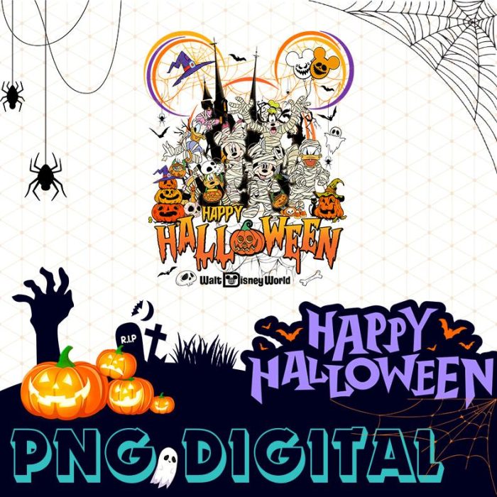 Disney Mickey And Friends Happy Halloween PNG File, Mickey Skeleton Halloween Shirt, Spooky Season Halloween PNG, Mickey Not So Scary, Sublimation Design