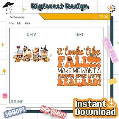 Mickey Halloween Coffee PNG, Magic Castle Fall PNG, Mickey Latte PNG, Disneyland Vacation PNG, Instant Download