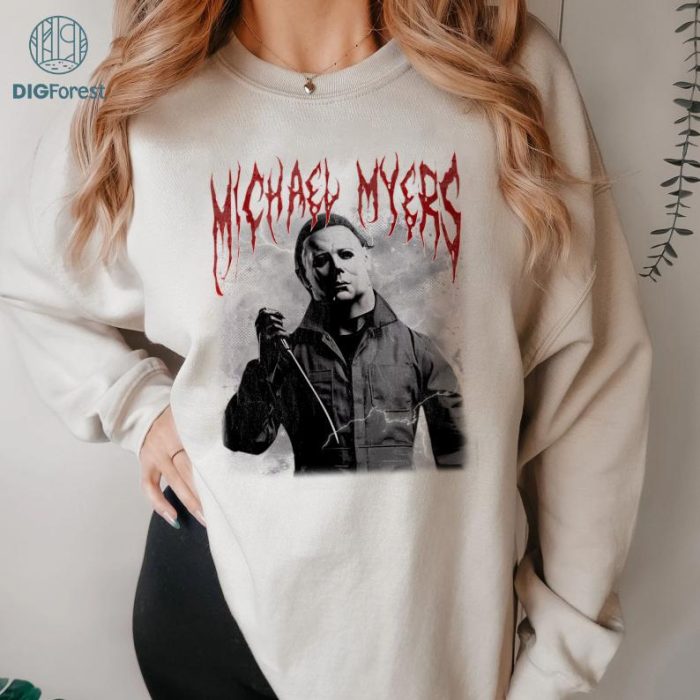 Michael Myers Black Metal Vintage Shirt, Michael Myers Halloween Horror Movie Shirt, Myers Thriller Friday the 13th Horror Shirt, Retro Halloween Sweatshirt