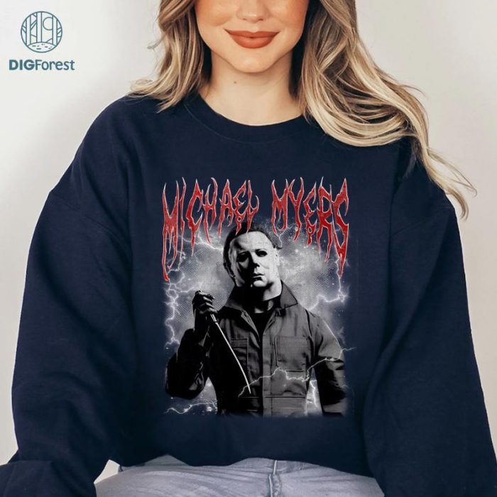 Michael Myers Black Metal Vintage Shirt, Michael Myers Halloween Horror Movie Shirt, Myers Thriller Friday the 13th Horror Shirt, Retro Halloween Sweatshirt