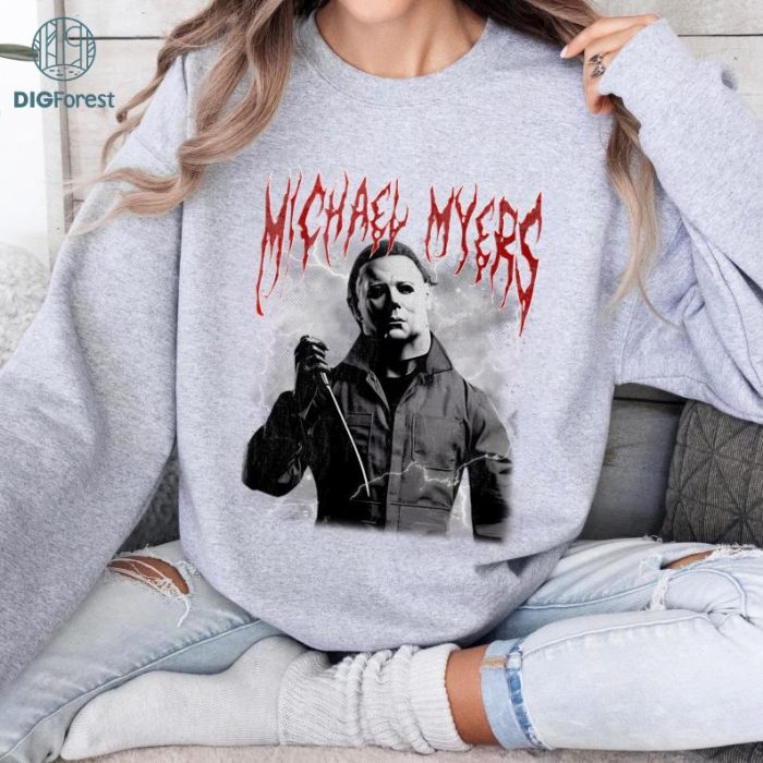 Michael Myers Black Metal Vintage Shirt, Michael Myers Halloween Horror Movie Shirt, Myers Thriller Friday the 13th Horror Shirt, Retro Halloween Sweatshirt