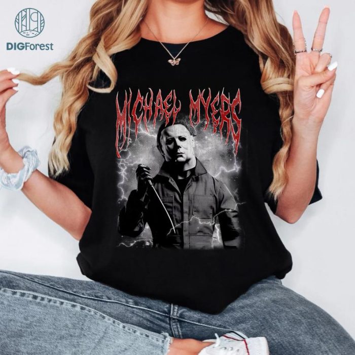 Michael Myers Black Metal Vintage Shirt, Michael Myers Halloween Horror Movie Shirt, Myers Thriller Friday the 13th Horror Shirt, Retro Halloween Sweatshirt