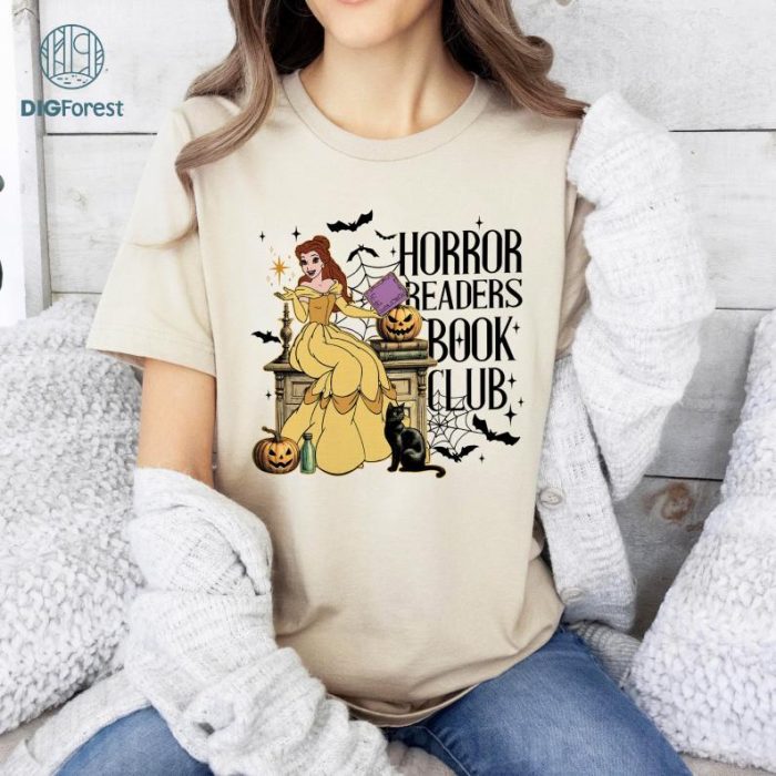 Disney Belle Princess Horror Readers Book Club Shirt, Princess Book Shirt, Disneyland Princess Shirt, Princess Halloween Shirt,Belle Princess Shirt